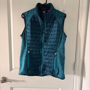 Eddie Bauer Teal Quilted Vest Womens Size Large
